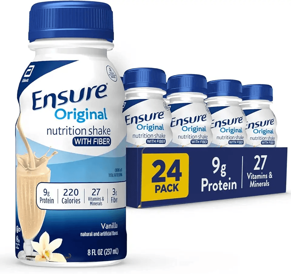 Ensure Original Vanilla Nutrition Shake with Fiber| Meal Replacement Shake: Hero Images