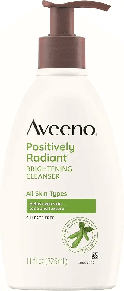 Aveeno Positively Radiant Brightening Facial Cleanser for Sensitive Skin: Hero Images