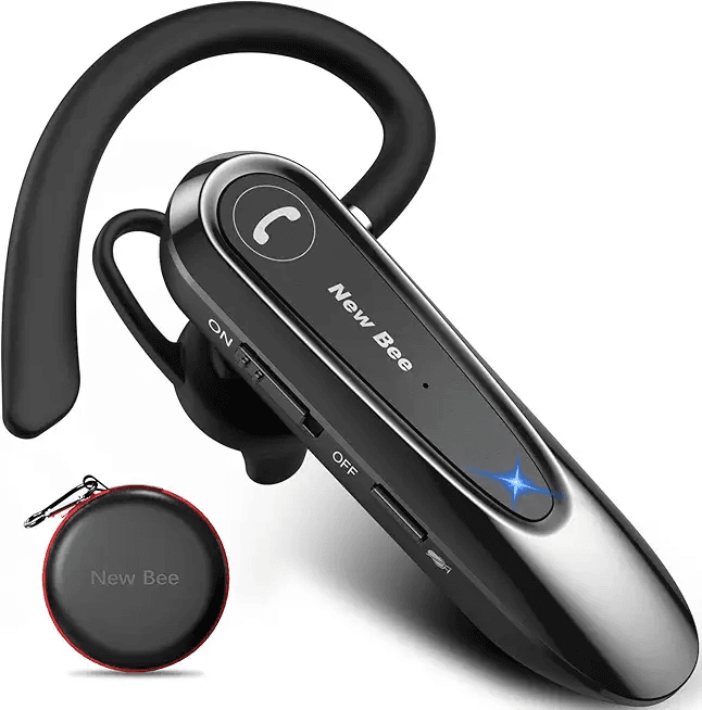 New bee Bluetooth Headsets with Dual Mic V5.0 Handsfree Bluetooth Earpiece with 25 Hrs…: Hero Images