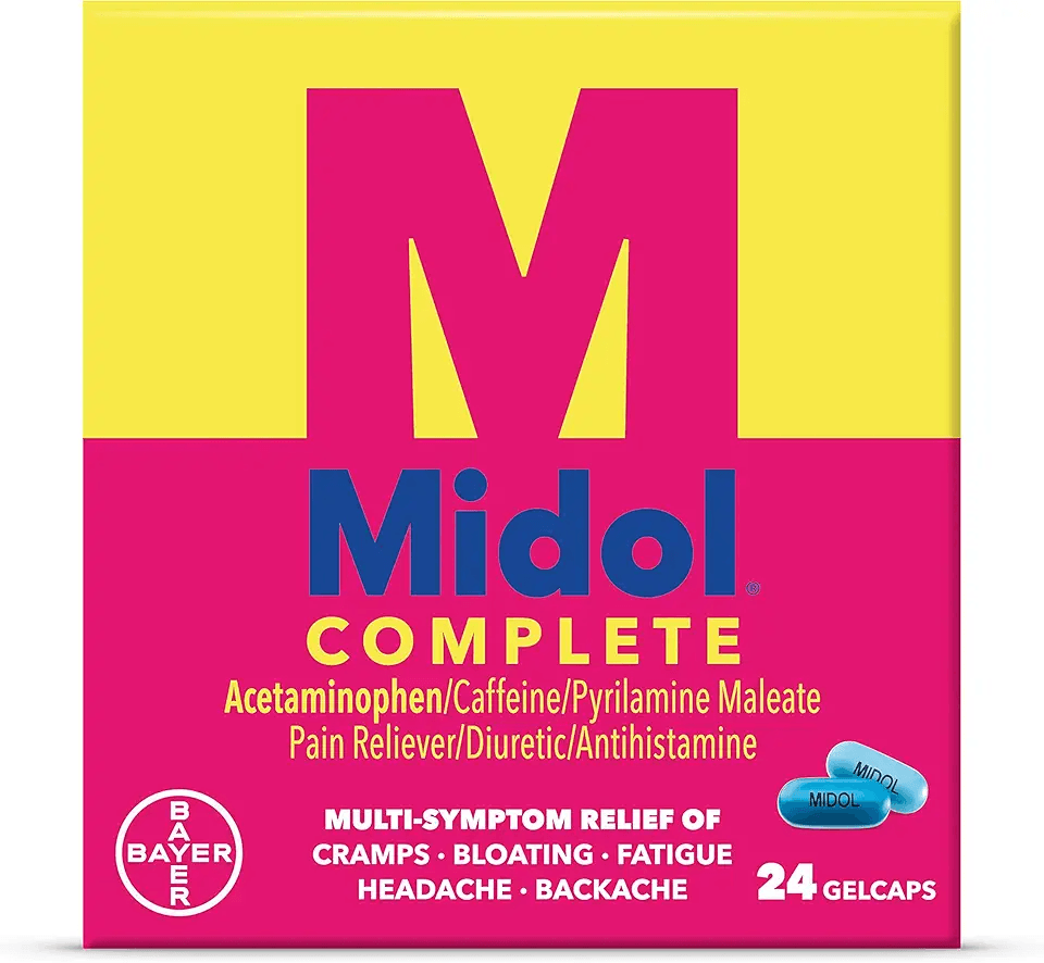 Midol Complete Gelcaps 24ct: Midol Complete Menstrual Pain Relief Gelcaps with…: Hero Images