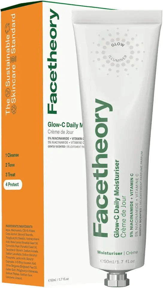 facetheory Glow-C Daily Face Moisturiser SPF 30 (Unscented): Hero Images