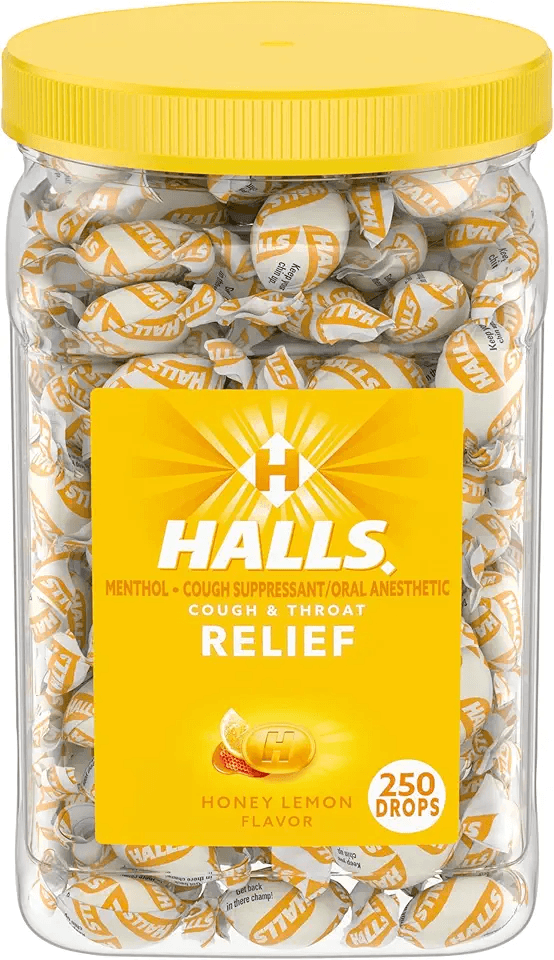 HALLS Relief Honey Lemon Cough Drops: Hero Images