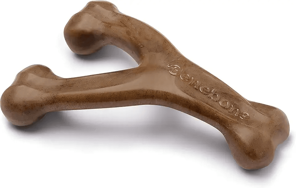 Benebone Indestructible Wishbone Dog Chew Toy for Aggressive Chewers: Hero Images