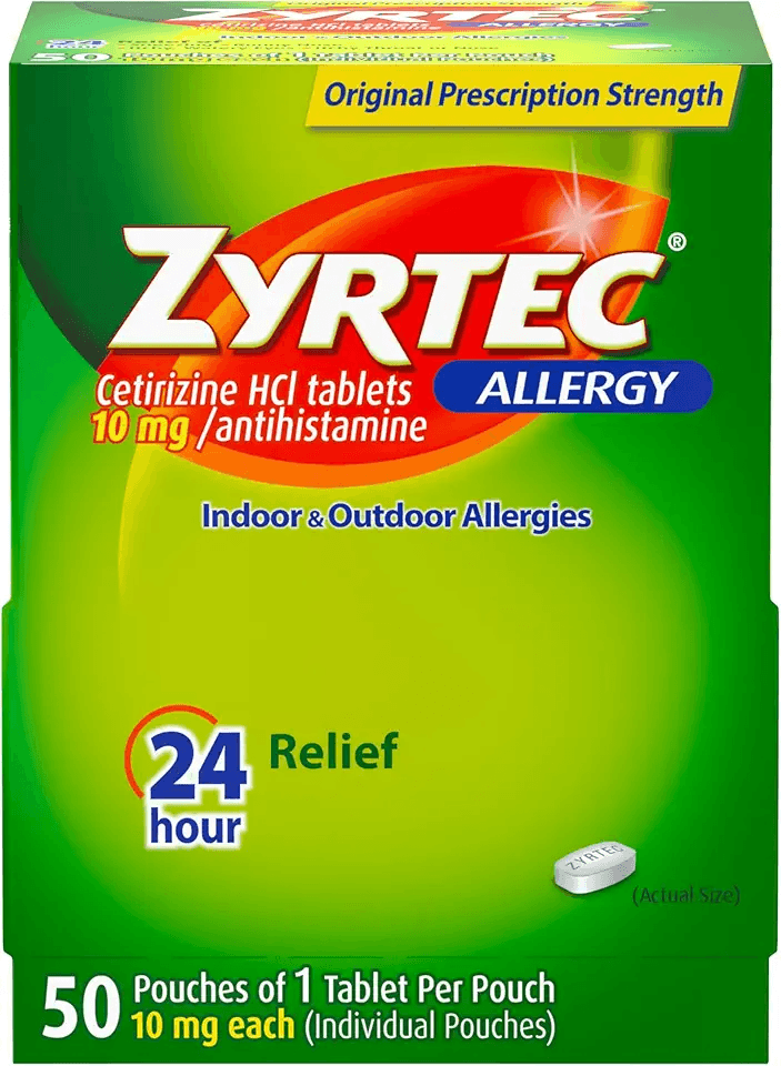 Zyrtec 24 Hour Allergy Relief Tablets: Hero Images