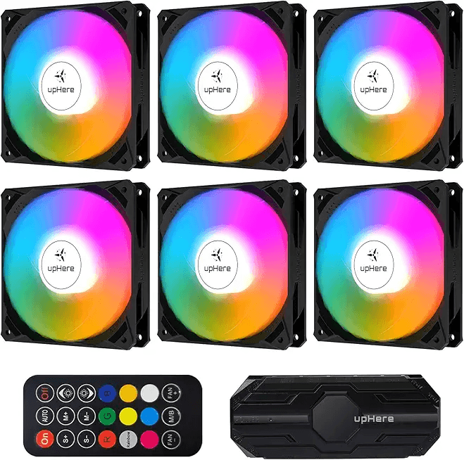 upHere 120mm Computer PC Cooling ARGB Fans: Hero Images