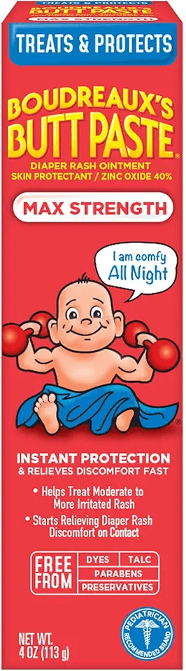 Boudreaux's Butt Paste Maximum Strength Diaper Rash Cream: Hero Images