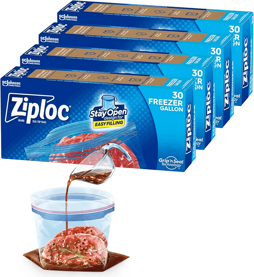 Ziploc Gallon Food Storage Freezer Bags: Hero Images