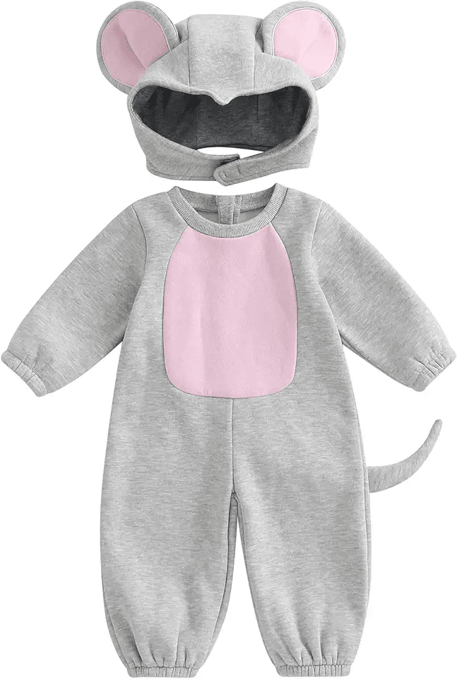 Newborn Infant Baby Girl Boy Romper Cute Mouse Onesie Jumpsuit Long Sleeve Pants…: Hero Images
