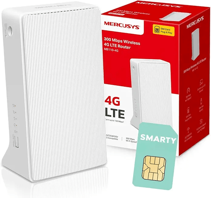 MERCUSYS MB110-4G N300 WiFi 4G Router with Free SIM card: Hero Images