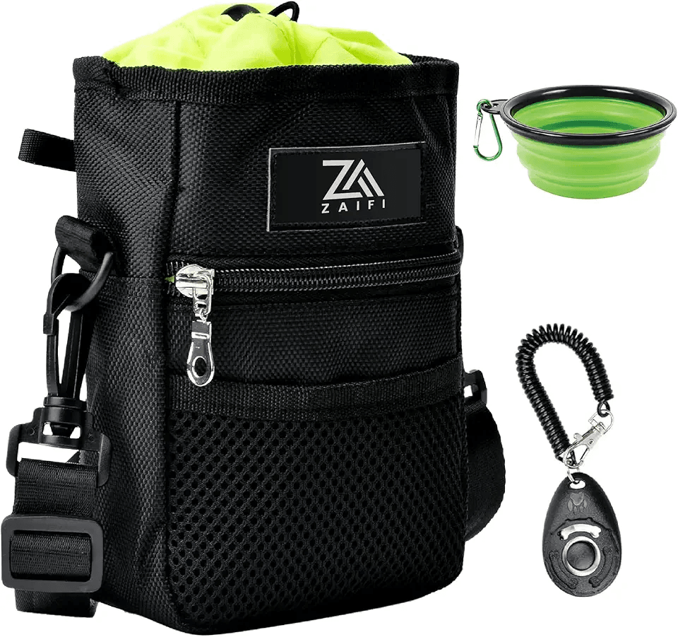 ZAIFI Dog Training Treat Pouch with Clicker & Collapsible Bowl: Hero Images