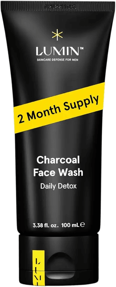 Lumin Men’s No-Nonsense Charcoal Cleanser/FaceWash (1.7oz.): Unclog Pores of Oil: Hero Images