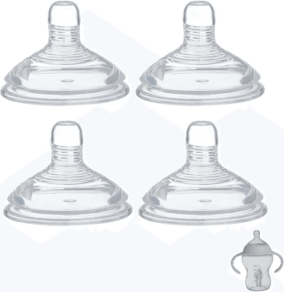 4 Pack Bottle Nipples Compatible with Tommee Tippee Natural Bottle: Hero Images