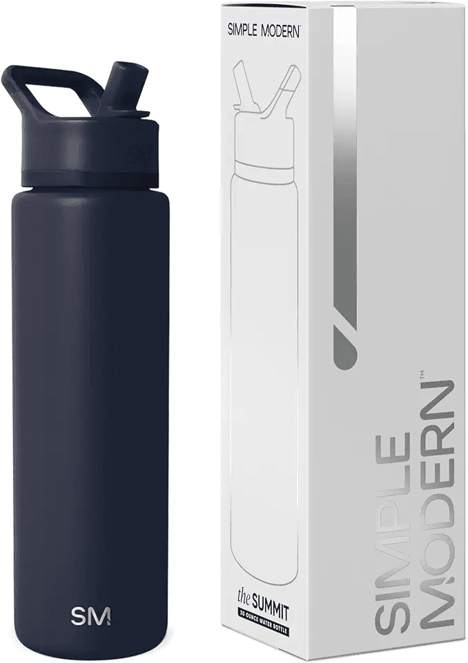 Simple Modern Water Bottle with Straw Lid: Hero Images