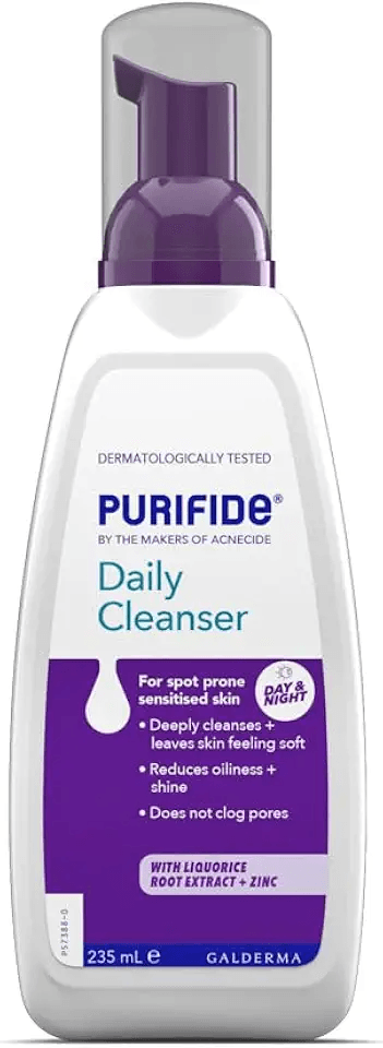 Purifide by Acnecide Daily Cleanser Acne Face Wash for Spot Prone Skin & Blemish Control: Hero Images
