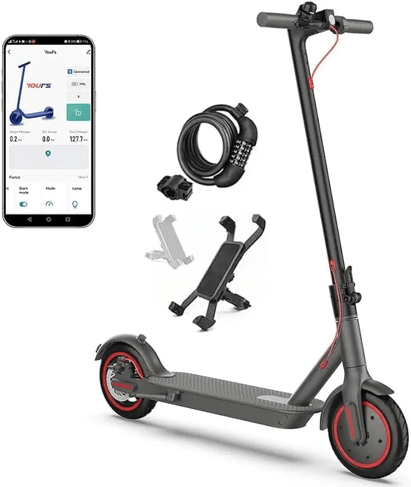 Folding Electric Scooter for Adults 8.5" / Class/App Connection/with Lock and Phone Holder: Hero Images
