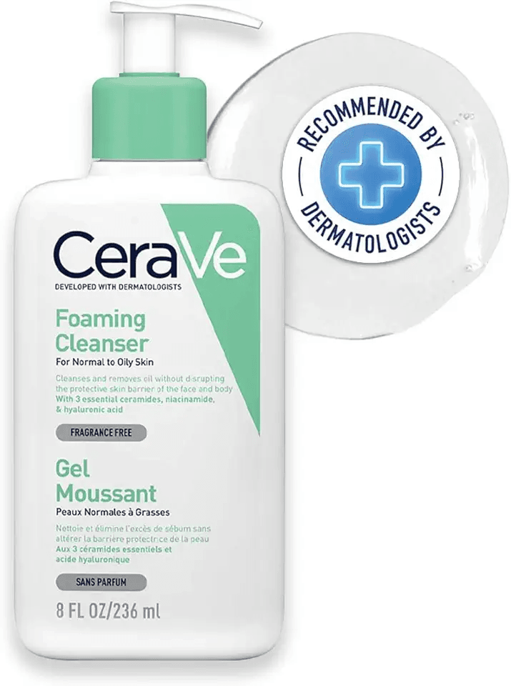 CeraVe Foaming Cleanser for Normal to Oily Skin with Niacinamide and 3 Essential Ceramides: Hero Images