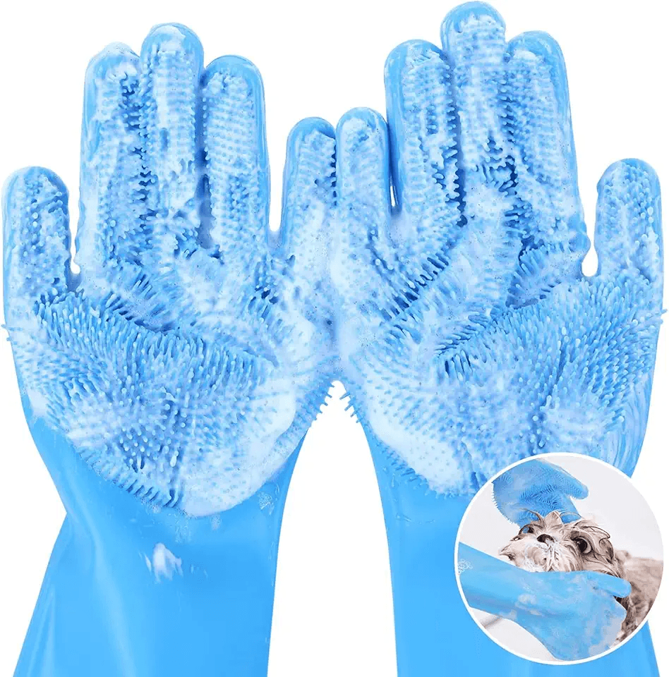 pecute Dog Washing Gloves: Hero Images