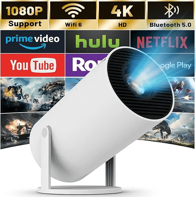 ZAFAYA Mini Projector 2025 with WIFI 6 and Bluetooth: Hero Images