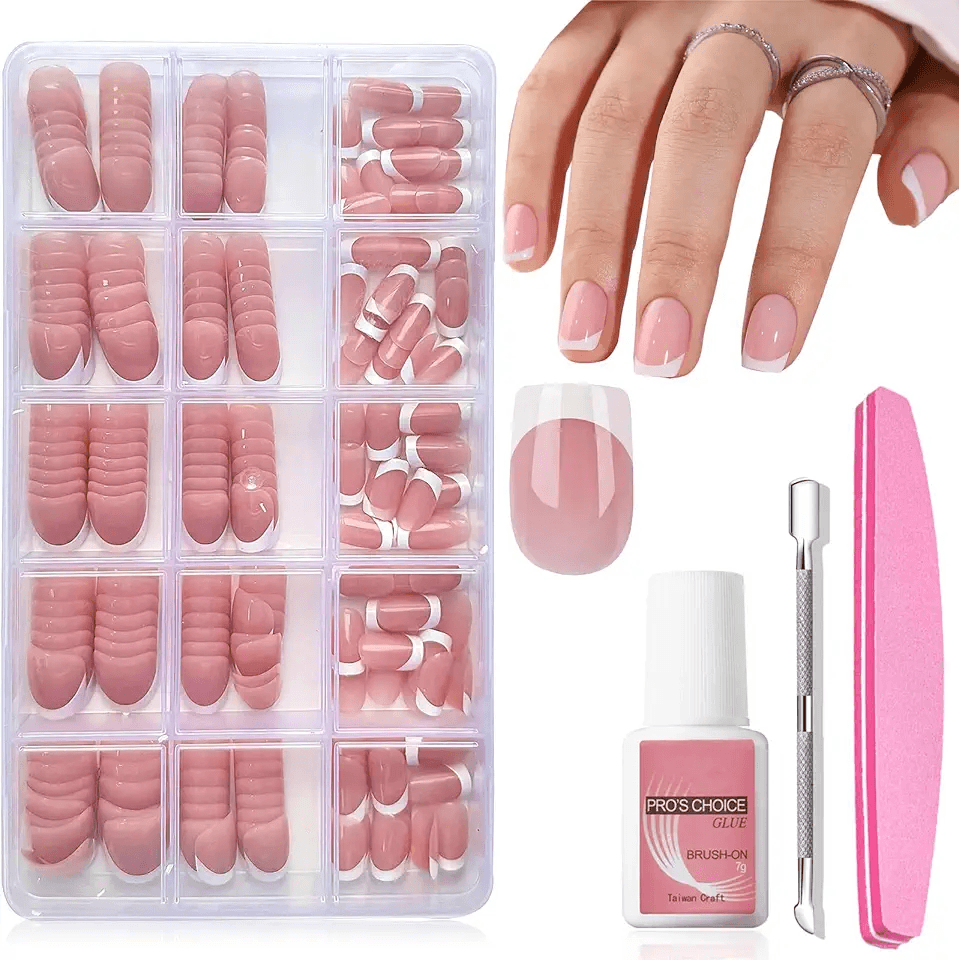 French Tip Press on Nails: Hero Images