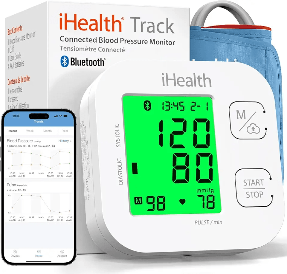 iHealth Track Smart Upper Arm Blood Pressure Monitor with Wide Range Cuff That fits…: Hero Images