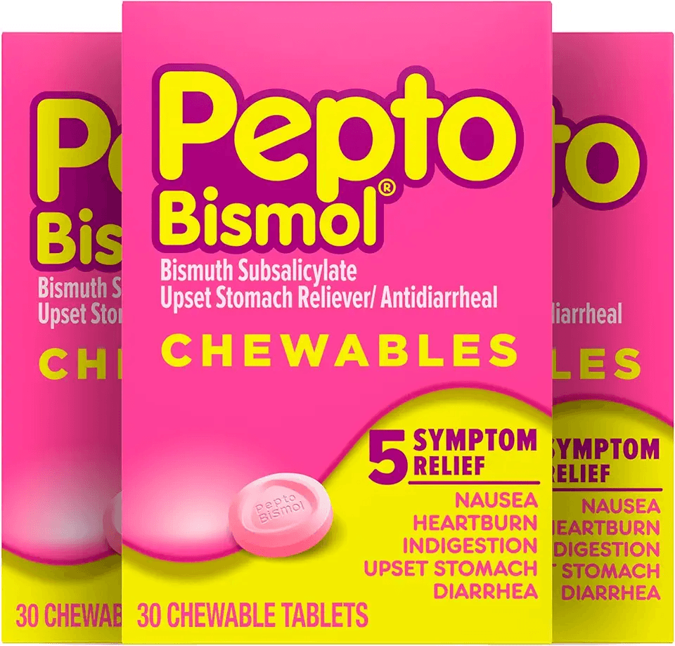Pepto Bismol Chewable Tablets for Nausea: Hero Images