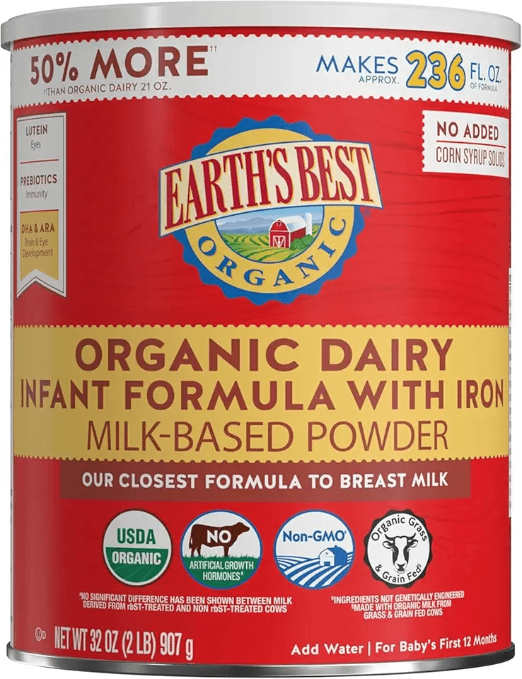 Earth's Best Organic Baby Formula for Babies 0-12 Months: Hero Images
