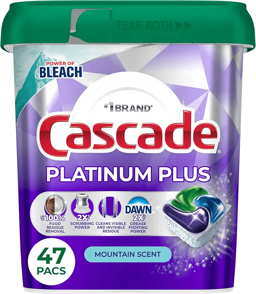 Cascade Platinum Plus Dishwasher Pods: Hero Images