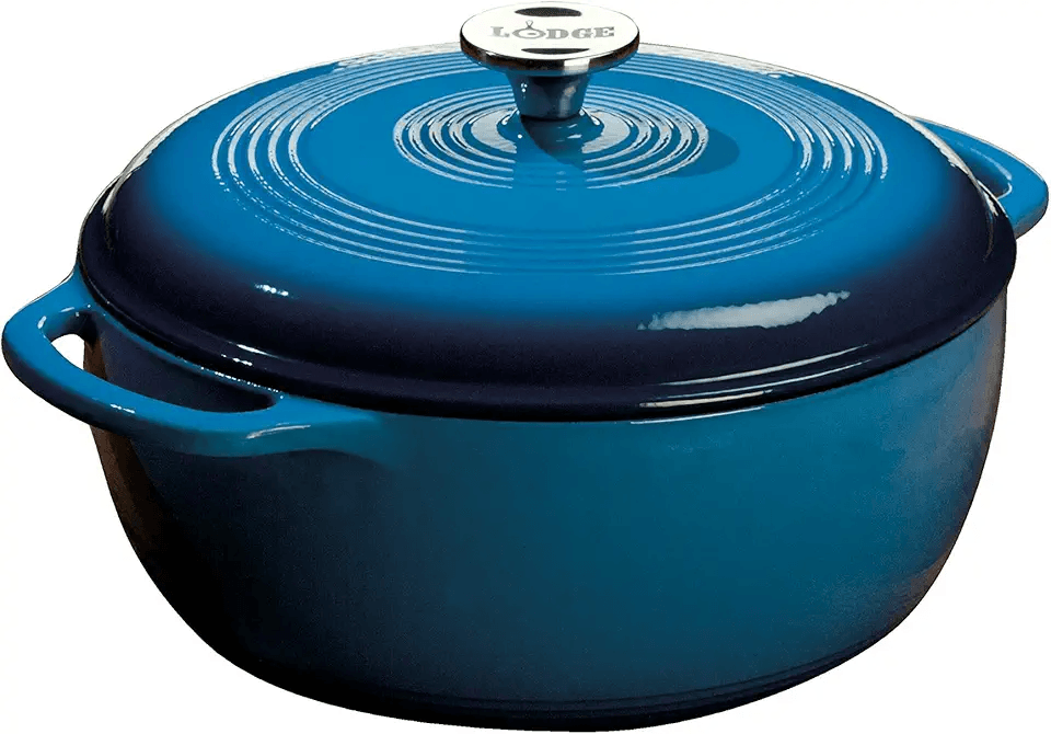 Lodge 6 Quart Enameled Cast Iron Dutch Oven with Lid: Hero Images