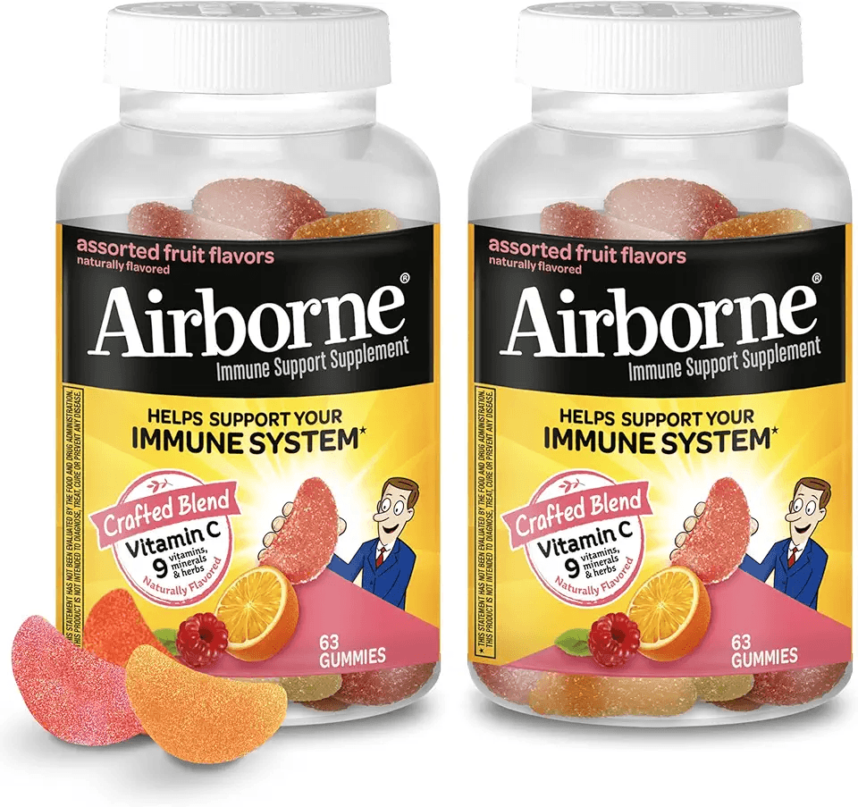 Airborne 750mg Vitamin C Gummies for Adults: Hero Images