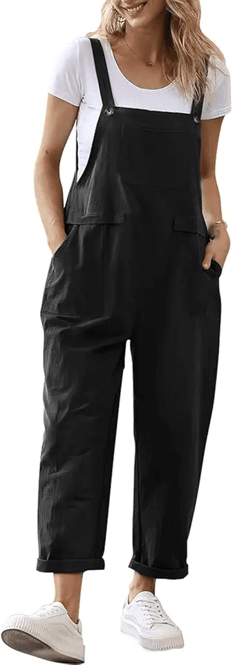 YESNO Women's Dungarees Loose Casual Sleeveless Overall Long Jumpsuit Playsuit Dungarees…: Hero Images