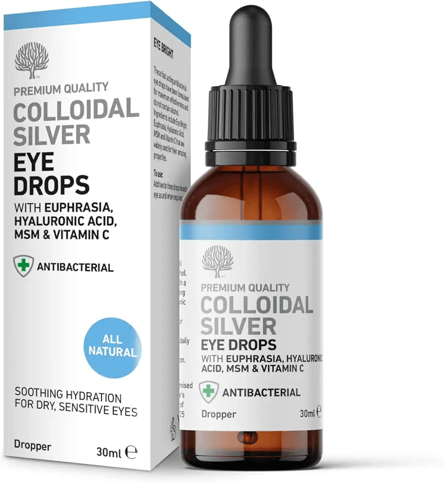 Nature's Greatest Secret Colloidal Silver All Natural Eye Drops with Euphrasia & MSM 30ml: Hero Images