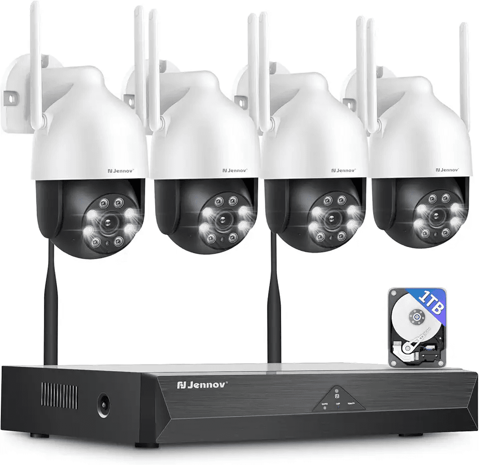 Jennov 【5MP+360°PTZ】 Wireless Security Camera System: Hero Images
