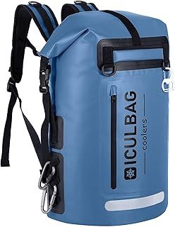 Shows the waterproof backpack clearly against a white background to help shoppers identify the product and its design features.