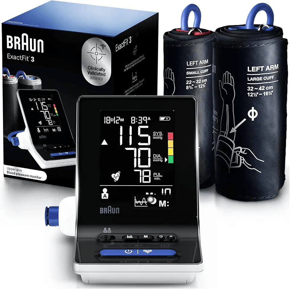 Braun ExactFit 3 Blood Pressure Monitor for Home Use: Hero Images