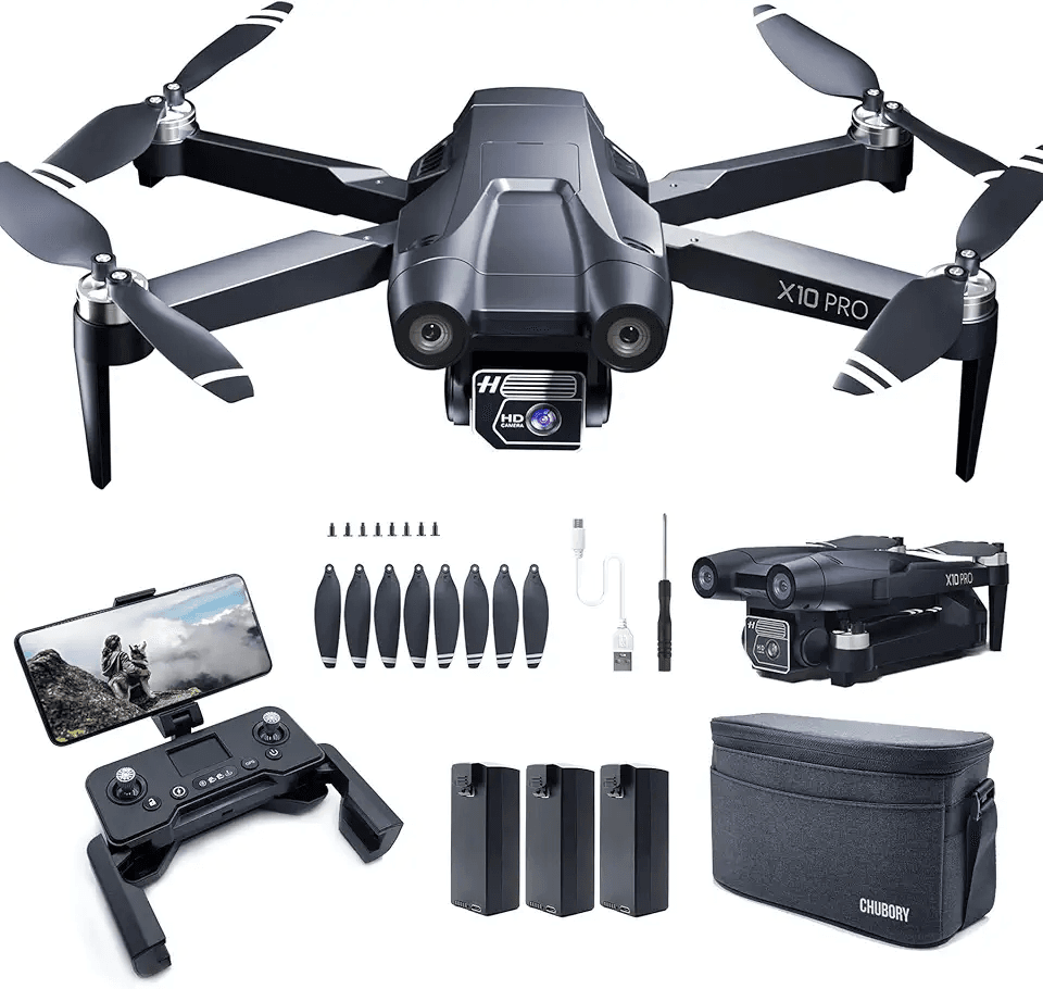 CHUBORY X10 PRO GPS Drone with Camera for Adults 4K UHD: Hero Images
