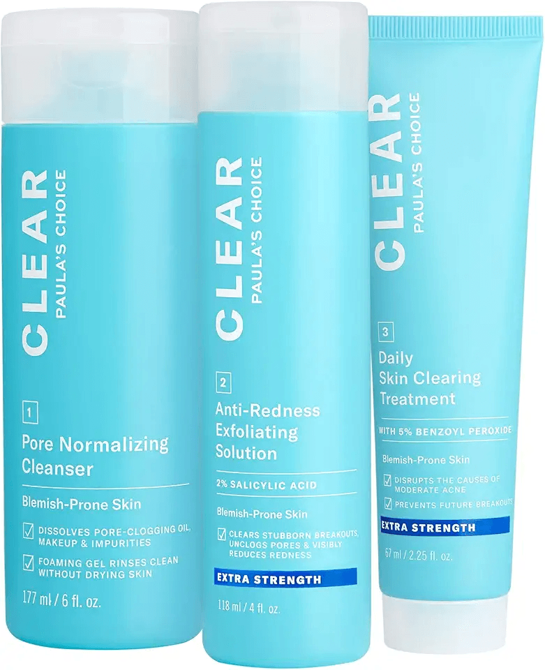 Paula's Choice CLEAR 3-Piece Acne Kit: Hero Images
