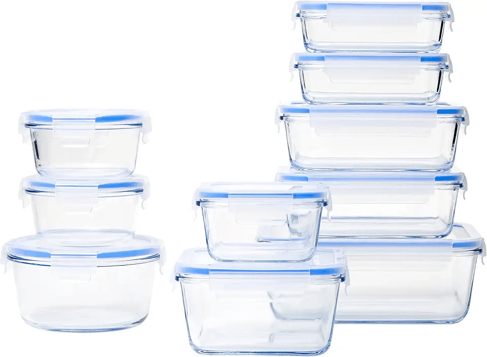 Amazon Basics Leak-Proof Glass Locking Lids Food Storage Containers: Hero Images