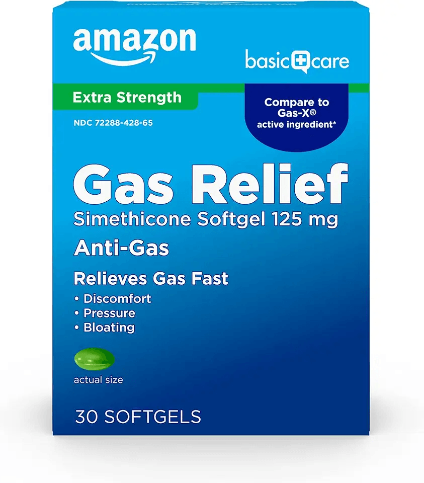 Amazon Basic Care Gas Relief Softgels: Hero Images