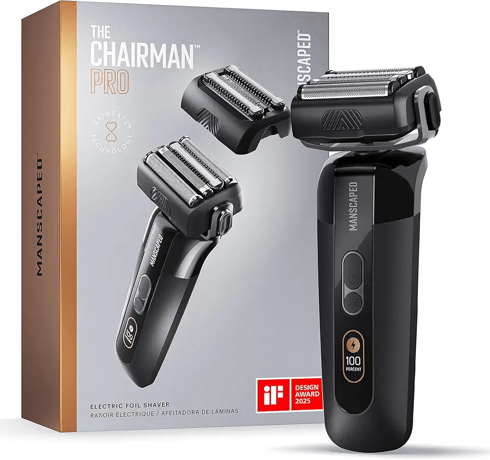 MANSCAPED® The Chairman™ PRO Men’s Electric Foil Face Shaver: Hero Images