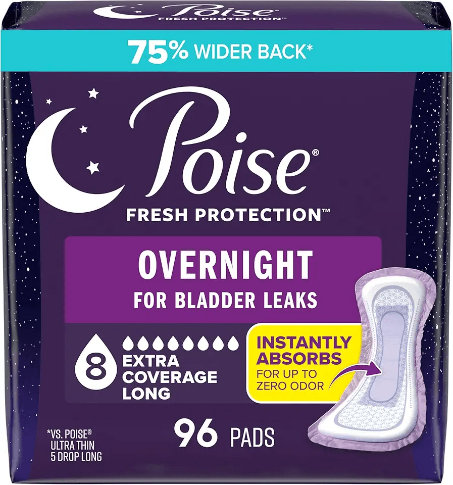 Poise Overnight Incontinence & Postpartum Pads for Bladder Leaks: Hero Images