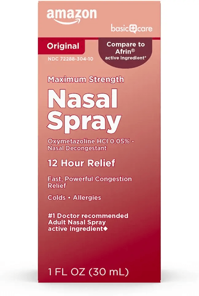 Amazon Basic Care Maximum Strength 12 Hour Nasal Spray: Hero Images
