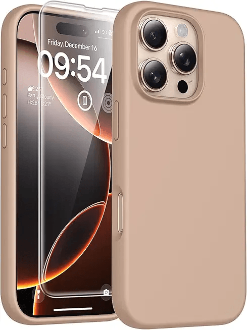 TOCOL 3 in 1 Silicone for iPhone 16 Pro Case 6.3-Inch: Hero Images