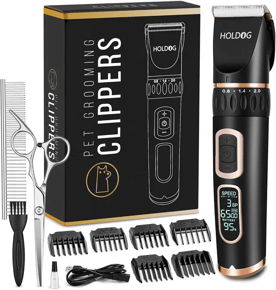 Dog Clippers Professional Heavy Duty Dog Grooming Clipper 3-Speed Low Noise High Power…: Hero Images