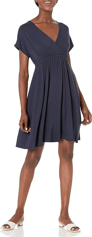 Amazon Essentials Women's Surplice Dress (Available in Plus Size): Hero Images