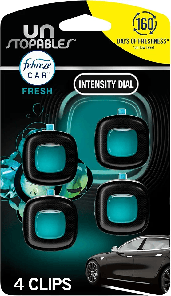 Febreze Unstopables Car Odor-Fighting Car Freshener Vent Clip Fresh Scent: Hero Images