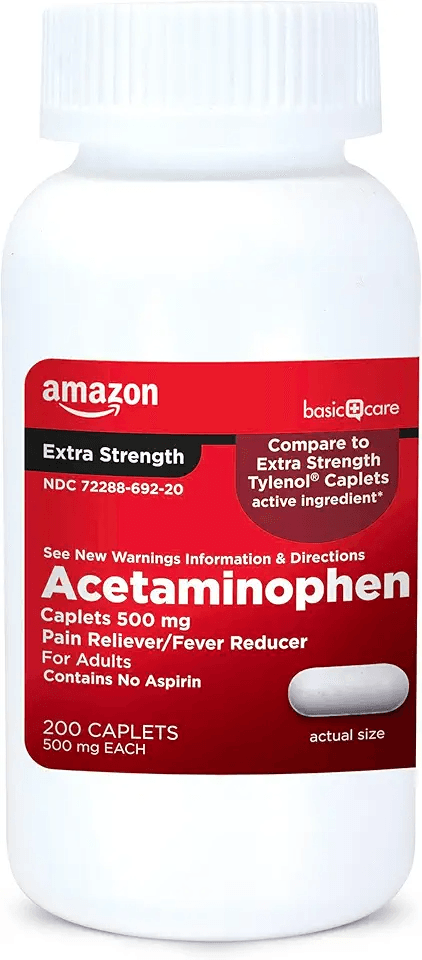 Amazon Basic Care Extra Strength Pain Relief: Hero Images