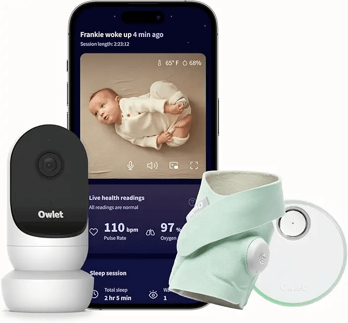 Owlet® Dream Duo Smart Baby Monitor: FDA-Cleared Dream Sock® Plus Owlet Cam 2- Tracks &…: Hero Images