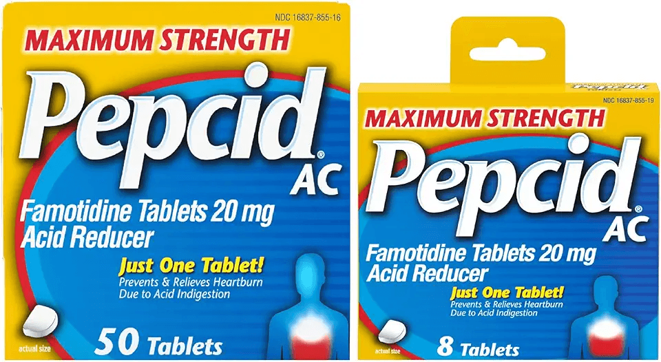 Pepcid AC Maximum Strength Heartburn Relief Tablets: Hero Images