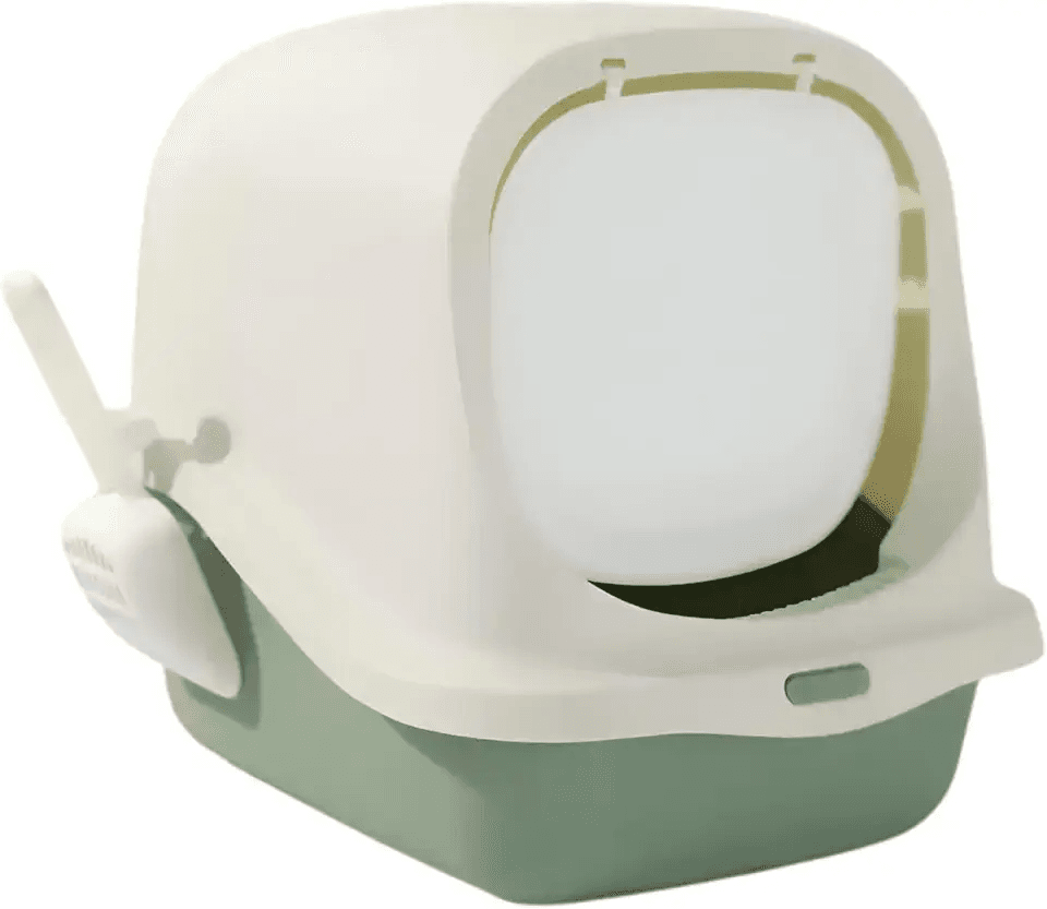 Enclosed Cat Litter Tray Box with Scoop: Hero Images