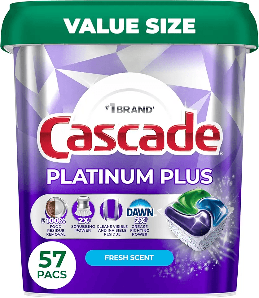 Cascade Platinum Plus Dishwasher Pods: Hero Images